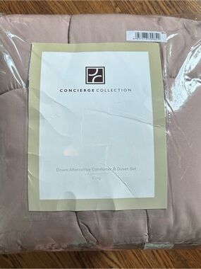 King Down Alternative Comforter & Duvet Set - Tan